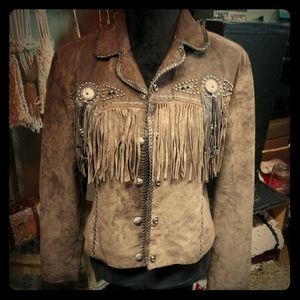Scully womens fringe jacket